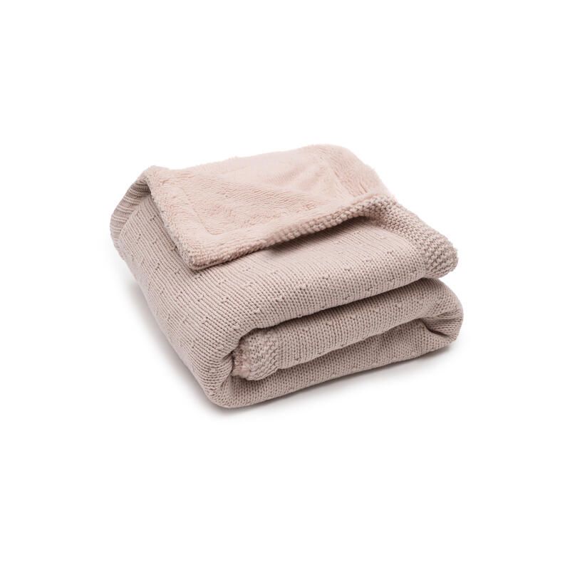 Couverture berceau Fluffy Sprinkle Knit 75x100cm Silk Rose - jollein