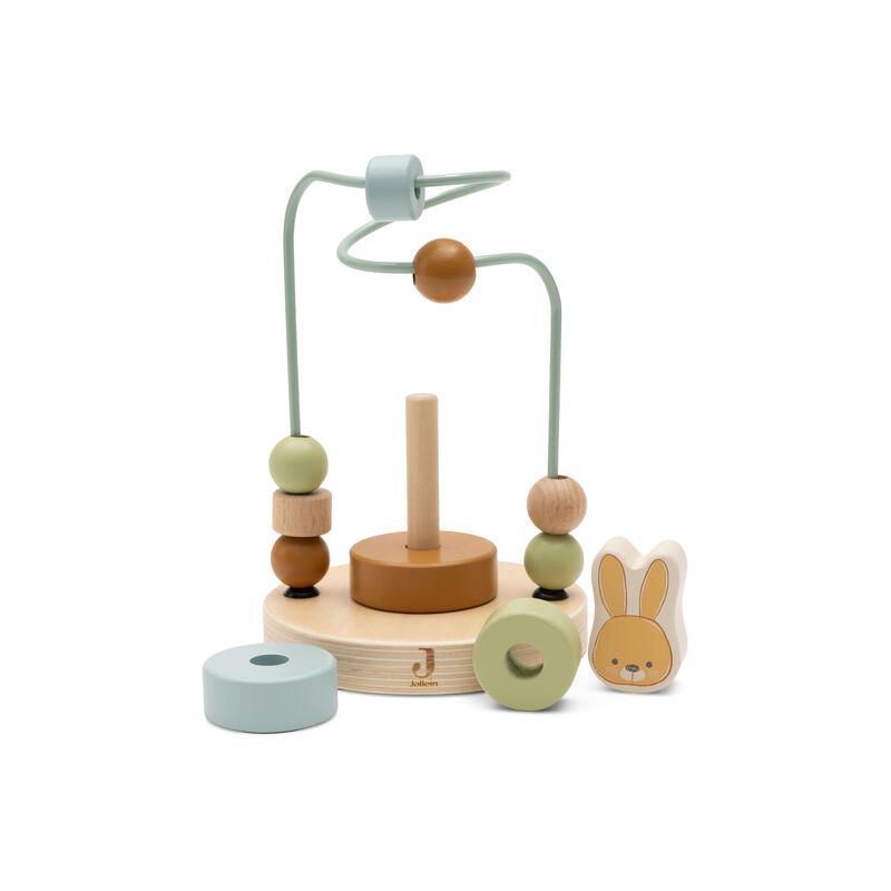 Boulier spirale/empilable en bois Bunny Luz Jollies Multicolore - jollein