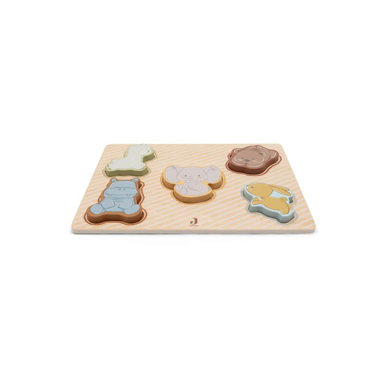 Puzzle de formes en bois Jollies Multicolore - jollein