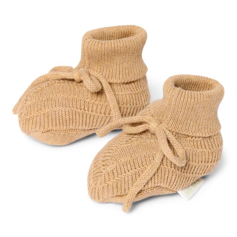 Chaussons tricotés Soft Tan Beige - little dutch