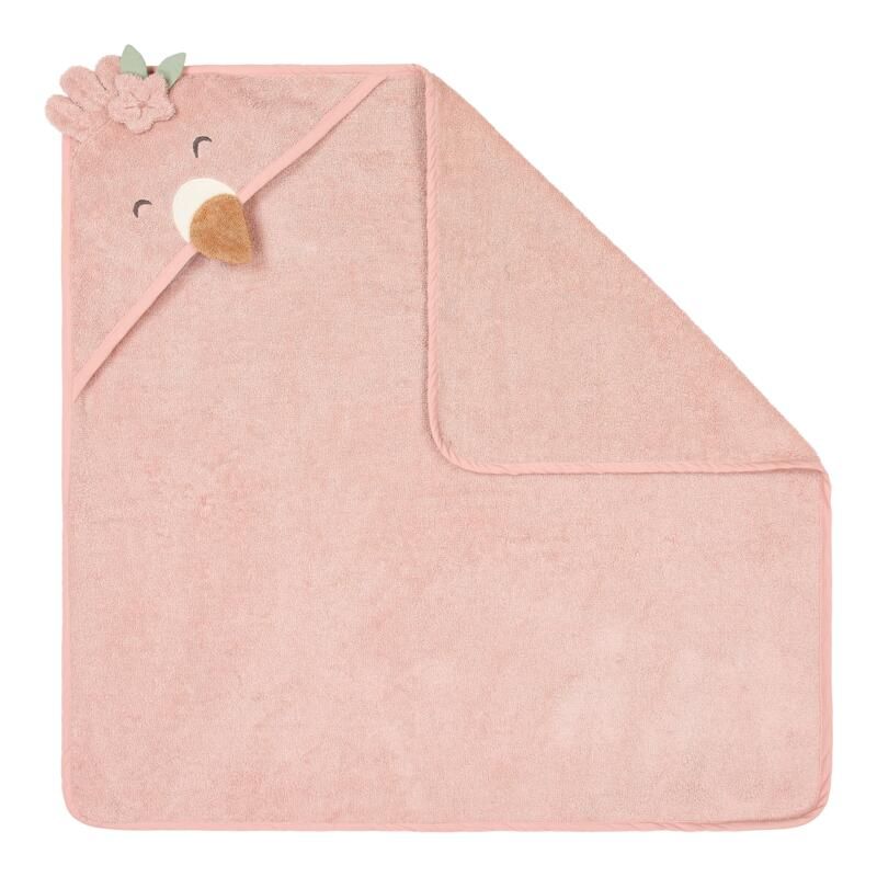 Cape de bain 75x75cm Flamant Rose - little dutch