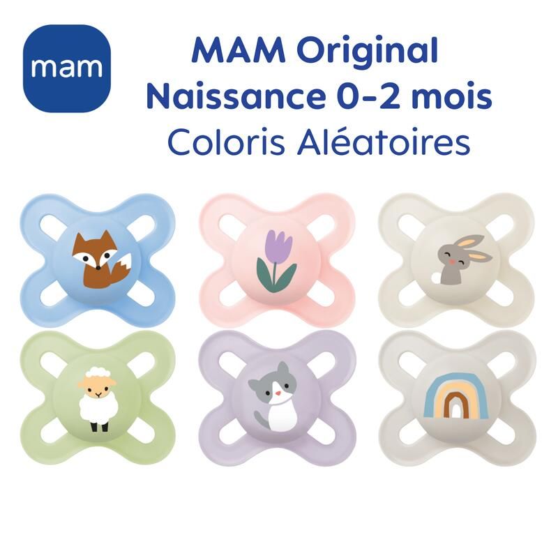 Lot de 2 Sucettes Original 0-2m - mam
