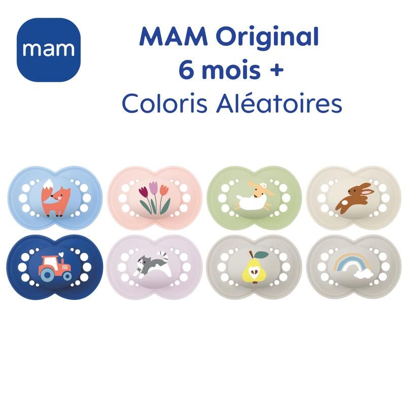 Lot de 2 Sucettes Nature Original 6m+ - mam