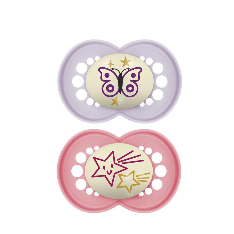 Lot de 2 Sucettes Nuit Original 18m+ - mam