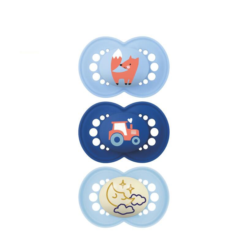 Lot de 2 Sucettes Original 18m+ Bleu - mam