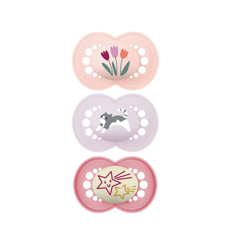 Lot de 3 Sucettes Original 18m+ Rose - mam