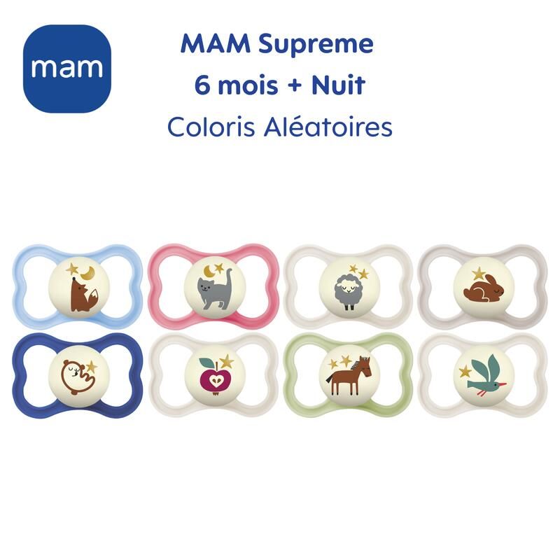Lot de 2 Sucettes Nuit Supreme 6m+ - mam
