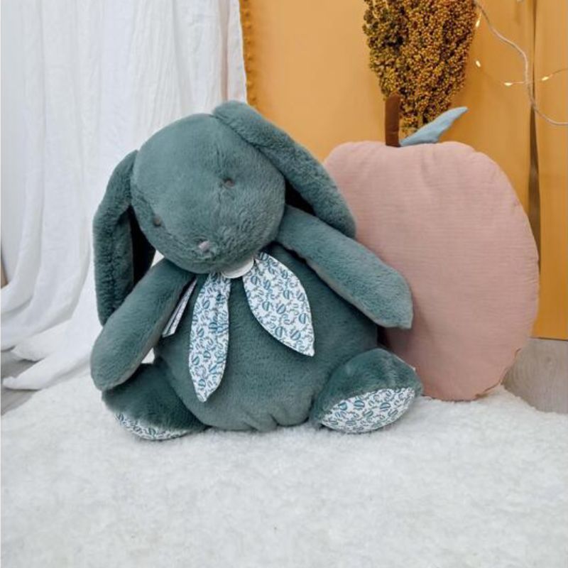 Lapin Doudou Pantin 42cm Vert - doudou et compagnie