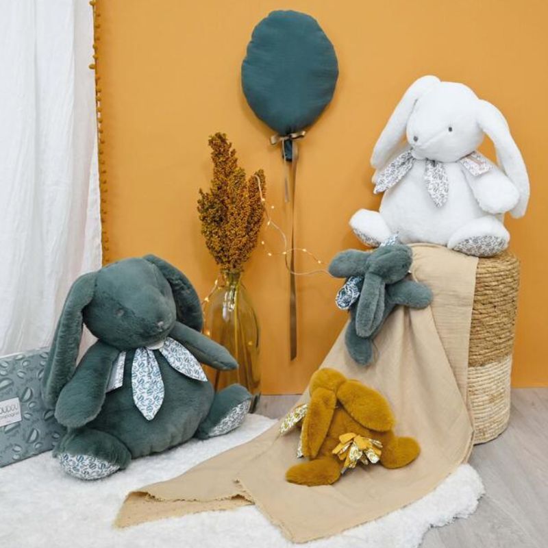 Lapin Doudou Pantin 42cm Blanc - doudou et compagnie